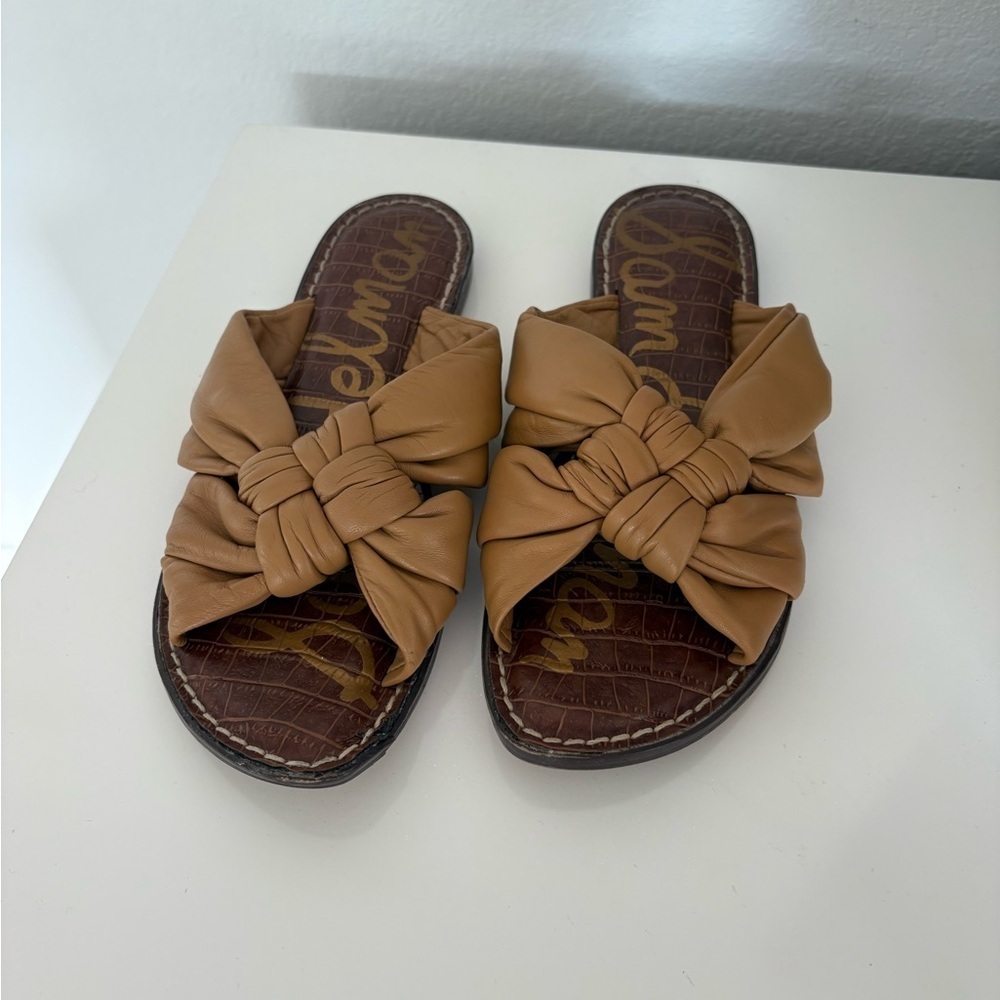 Sam Edelman Womens Garson Leather Slip On Slide Sandals - Picture 14 of 15